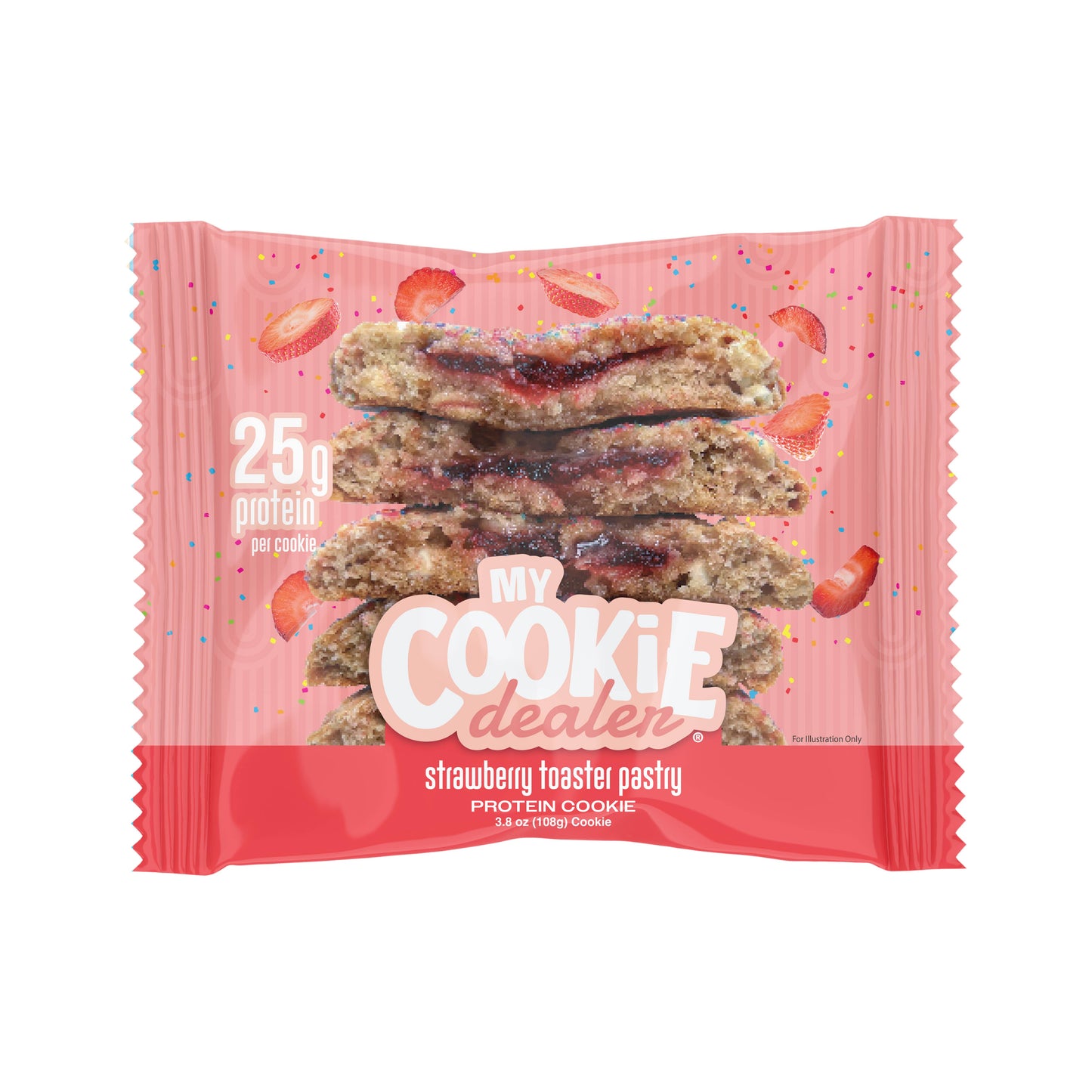 Strawberry Toaster Pastry 4oz Protein Cookie