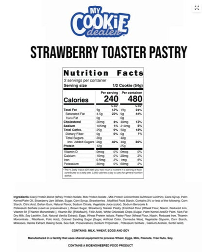 Strawberry Toaster Pastry 4oz Protein Cookie