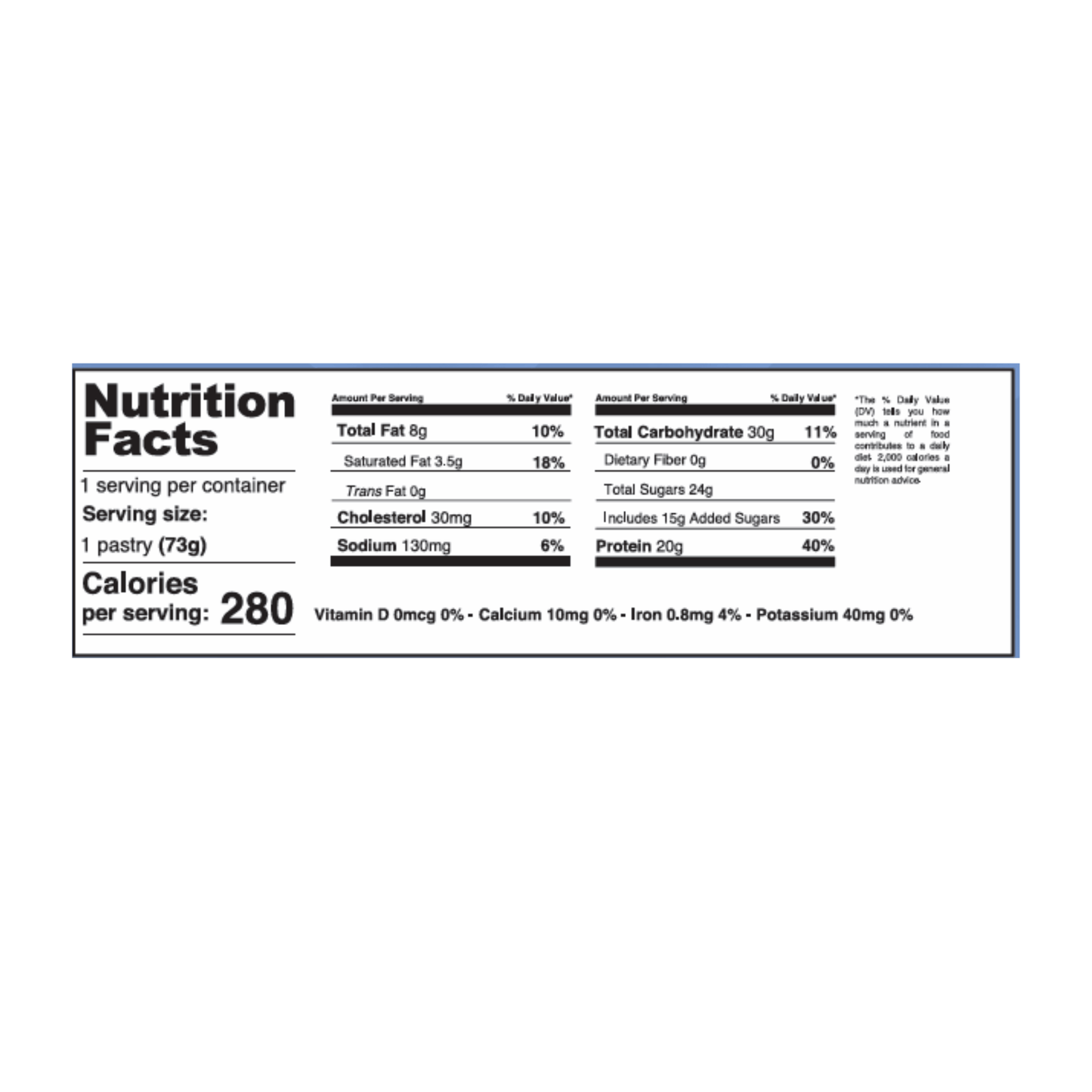 Frosted Blueberry Protein Toaster Pastry 2.6oz