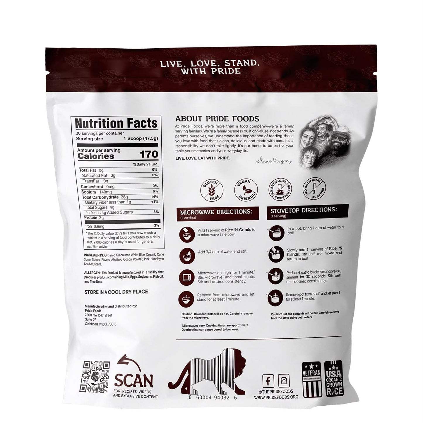 30 Servings - Rice 'N Grinds Chocolate Brownie